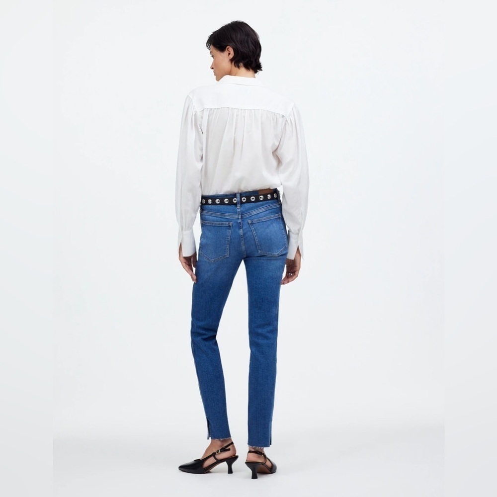 Madewell Stovepipe Jeans in Harsdale Wash Slim Stretch High Rise Denim 27 - Picture 4 of 15